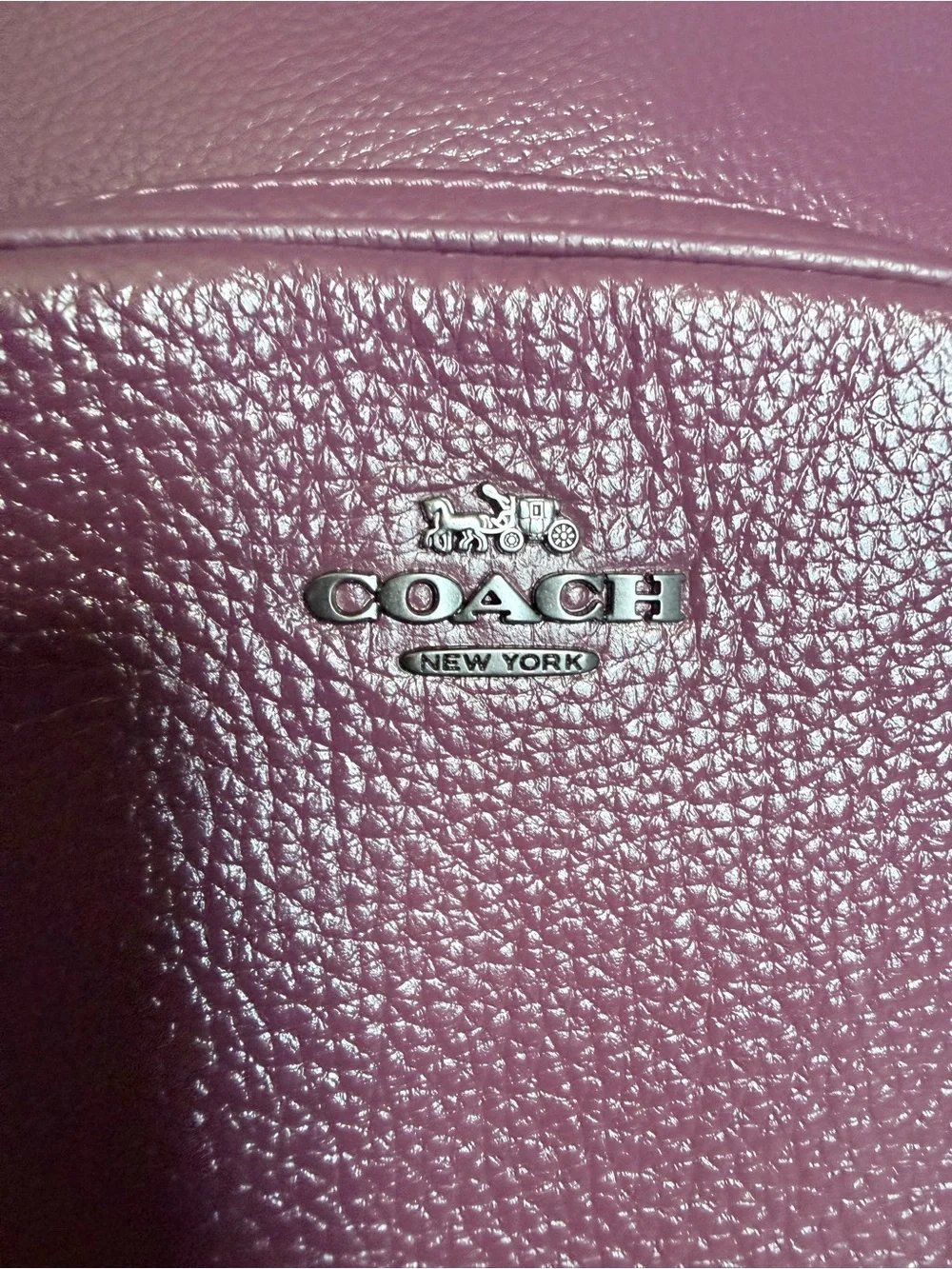 Coach NWOT Court Full Size Leather Backpack in Purple